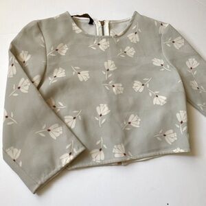 Zara retro floral crop top XS